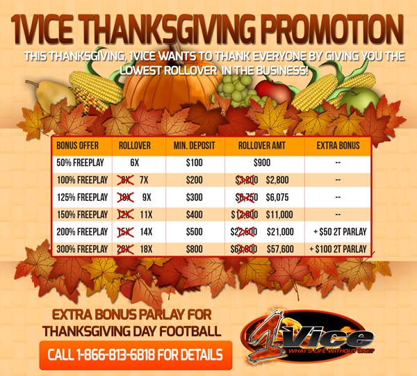 1Vice Thanksgiving Promotion