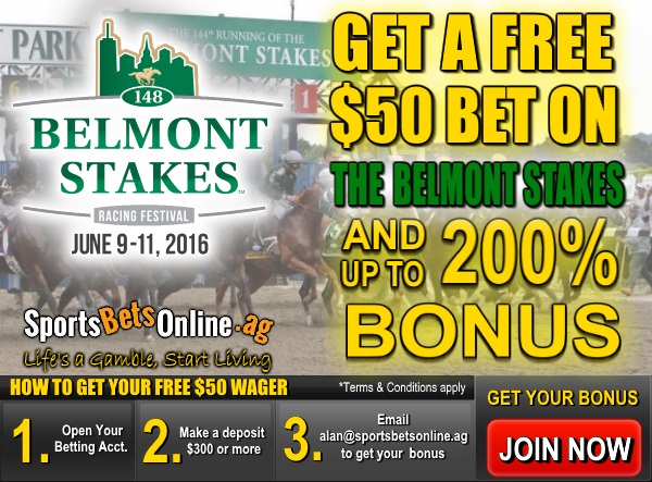 Get a Free $50 Bet on the Belmont Stakes Get a Free $50 Bet on the Belmont Stakes